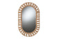 bali & pari Geona Modern Bohemian Metal and Natural Brown Seagrass Accent Wall Mirror FredCo