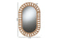bali & pari Geona Modern Bohemian Metal and Natural Brown Seagrass Accent Wall Mirror FredCo