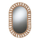 bali & pari Geona Modern Bohemian Metal and Natural Brown Seagrass Accent Wall Mirror FredCo