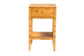 bali & pari Ghina Modern and Contemporary Natural Light Mappa Burl Wood 1-Drawer Nightstand FredCo