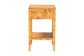 bali & pari Ghina Modern and Contemporary Natural Light Mappa Burl Wood 1-Drawer Nightstand FredCo