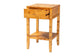 bali & pari Ghina Modern and Contemporary Natural Light Mappa Burl Wood 1-Drawer Nightstand FredCo