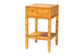 bali & pari Ghina Modern and Contemporary Natural Light Mappa Burl Wood 1-Drawer Nightstand FredCo