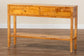 bali & pari Ghina Modern and Contemporary Natural Light Mappa Burl Wood 2-Drawer Console Table FredCo