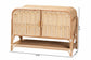 bali & pari Gitano Bohemian Natural Rattan 2-Door Storage Cabinet FredCo