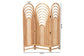bali & pari Golda Modern Bohemian Natural Brown Rattan Room Divider FredCo