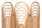 bali & pari Golda Modern Bohemian Natural Brown Rattan Room Divider FredCo