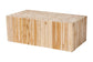 bali & pari Grayson Bohemian Natural Teak Wood Coffee Table with Unique Repurposed Wood Logs FredCo