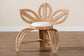bali & pari Gresham Modern Bohemian Natural Rattan Leaf Accent Chair FredCo