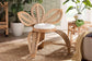 bali & pari Gresham Modern Bohemian Natural Rattan Leaf Accent Chair FredCo