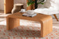 bali & pari Guevara Bohemian Light Honey Fluted Rattan Coffee Table FredCo