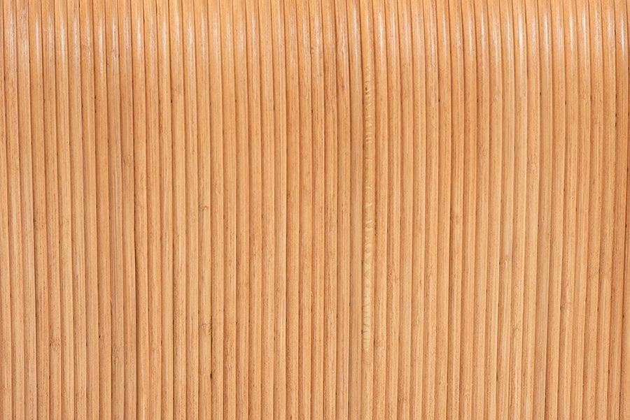 bali & pari Guevara Bohemian Light Honey Fluted Rattan Coffee Table FredCo