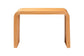 bali & pari Guevara Bohemian Light Honey Fluted Rattan Console Table FredCo