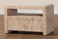 bali & pari Hannah Bohemian Woven Grasscloth 1-Drawer Nightstand FredCo