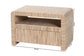 bali & pari Hannah Bohemian Woven Grasscloth 1-Drawer Nightstand FredCo