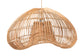 bali & pari Hansa Natural Rattan Pendant Lampshade - Handcrafted Dome-Shape Ceiling Light Cover, Coastal Boho Décor FredCo
