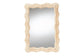 bali & pari Hasana Bohemian Natural Scallop Rattan Accent Wall Mirror FredCo