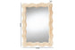 bali & pari Hasana Bohemian Natural Scallop Rattan Accent Wall Mirror FredCo
