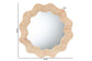 bali & pari Hasana Coastal Scalloped Natural Rattan Round Accent Wall Mirror FredCo