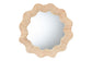 bali & pari Hasana Coastal Scalloped Natural Rattan Round Accent Wall Mirror FredCo