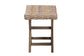 bali & pari Hayate Bohemian Grey Kubu Rattan and Mahogany Wood Ottoman Footstool FredCo
