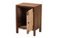 bali & pari Holitz Modern Bohemian Walnut Brown Finished Bayur Wood Nightstand FredCo