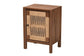 bali & pari Holitz Modern Bohemian Walnut Brown Finished Bayur Wood Nightstand FredCo