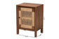 bali & pari Holitz Modern Bohemian Walnut Brown Finished Bayur Wood Nightstand FredCo