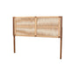 bali & pari Holitz Modern Bohemian Walnut Brown Finished Bayur Wood Queen Size Headboard FredCo