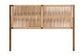 bali & pari Holitz Modern Bohemian Walnut Brown Finished Bayur Wood Queen Size Headboard FredCo