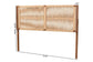 bali & pari Holitz Modern Bohemian Walnut Brown Finished Bayur Wood Queen Size Headboard FredCo