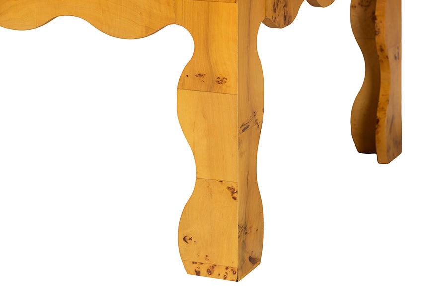 bali & pari Huxley Modern and Contemporary Natural Real Burl Wood Coffee Table FredCo