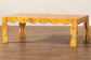 bali & pari Huxley Modern and Contemporary Natural Real Burl Wood Coffee Table FredCo