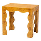 bali & pari Huxley Modern and Contemporary Natural Real Burl Wood End Table FredCo