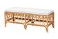 bali & pari Ibiza Modern bohemian Natural Brown Rattan Bench FredCo