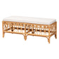 bali & pari Ibiza Modern bohemian Natural Brown Rattan Bench FredCo