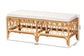 bali & pari Ibiza Modern bohemian Natural Brown Rattan Bench FredCo