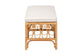 bali & pari Ibiza Modern bohemian Natural Brown Rattan Bench FredCo