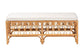 bali & pari Ibiza Modern bohemian Natural Brown Rattan Bench FredCo