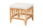 bali & pari Ibiza Modern bohemian Natural Brown Rattan Footstool FredCo