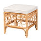 bali & pari Ibiza Modern bohemian Natural Brown Rattan Footstool FredCo