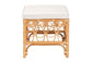 bali & pari Ibiza Modern bohemian Natural Brown Rattan Footstool FredCo