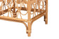 bali & pari Ibiza Modern bohemian Natural Brown Rattan Footstool FredCo