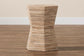 bali & pari Idana Bohemian Woven Grasscloth Hourglass End Table FredCo