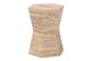 bali & pari Idana Bohemian Woven Grasscloth Hourglass End Table FredCo