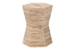 bali & pari Idana Bohemian Woven Grasscloth Hourglass End Table FredCo