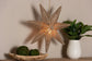 bali & pari Idriya Handwoven Jute Pendant Lampshade - Star-Shaped Natural Fiber Light Cover, Coastal Boho Lighting Decor FredCo