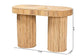 bali & pari Iryna Modern Bohemian Natural Rattan Console Table FredCo