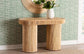 bali & pari Iryna Modern Bohemian Natural Rattan Console Table FredCo