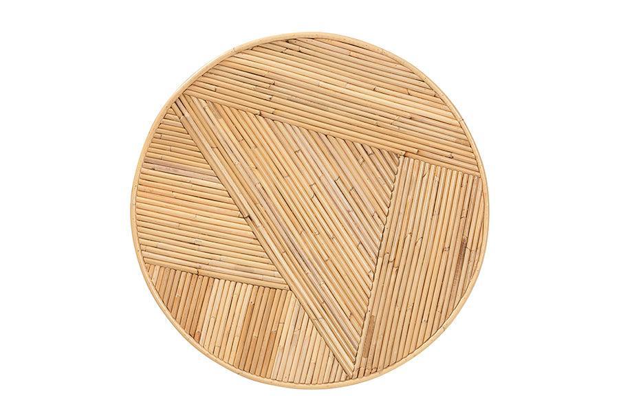bali & pari Iryna Modern Bohemian Natural Rattan End Table FredCo
